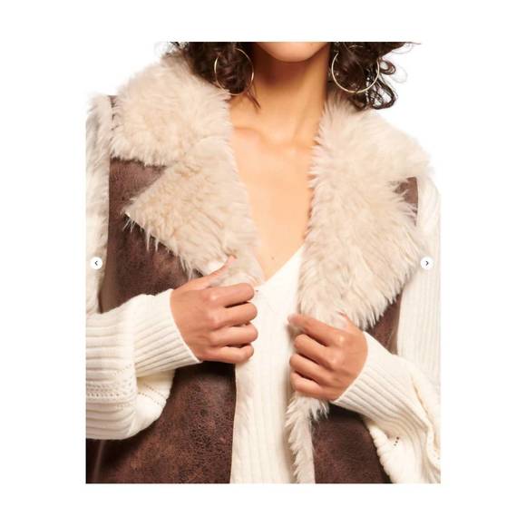 NEW RAMY BROOK finney reversible vest in brown - Picture 5 of 5